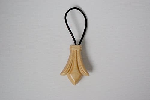 Magnetic Clips and Tie Backs 'Sceptre' - Light Oak with Leather Loop 17cm (Pack of 2)