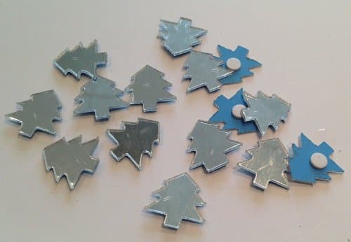 Christmas Embellishments - Mirrored Christmas Tree - 15 Pieces