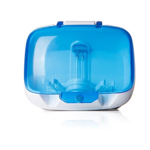 UV Toothbrush Sanitizer ,Ultraviolet Light Sterilizer Holder Protector Portable Cleaner Organizer with 2 Toothbrush Holder ,Doctor Recommended