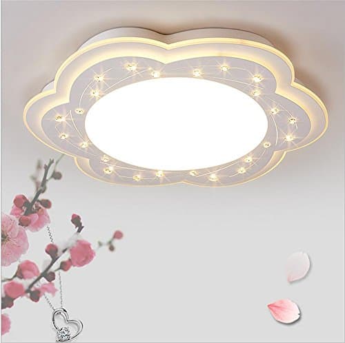 OOFAY Modern Master Bedroom Crystal Lamp LED Flush Mount Ceiling Light , warm and white , 35cm