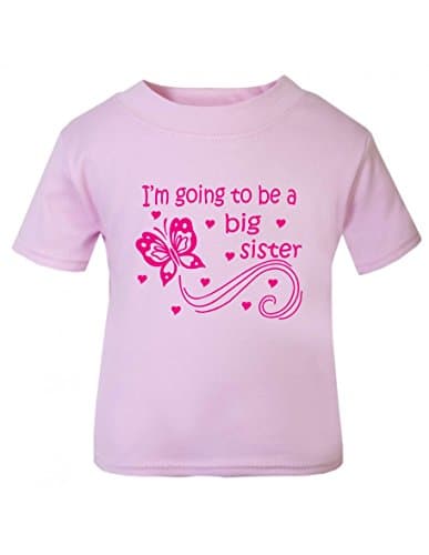 The Bees Tees I'm Going To Be A Big Sister T-Shirt Butterfly Design Baby And Child's T-Shirt (age 0-3 months to 11 years)