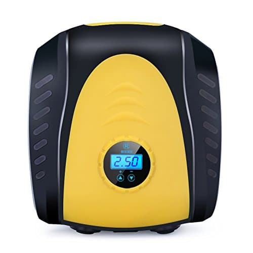 Digital Tyre Inflator Air Pump with LED Lamp Digital Display, 12V 150PSI Portable Tire Pump Electric Air Compressor Pump for Car SUV Motor Bike Air Mattresses Airboat Airbed Aircushion Basketballs