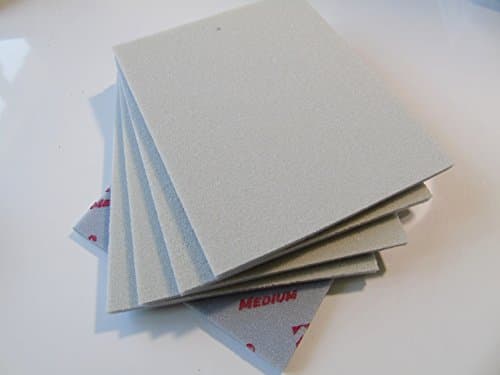 5 x Professional Ultra Thin Flexible Contour Sanding Pads Grit 60 Coarse / Medium Rough Cut Silicon Carbide Wet and Dry