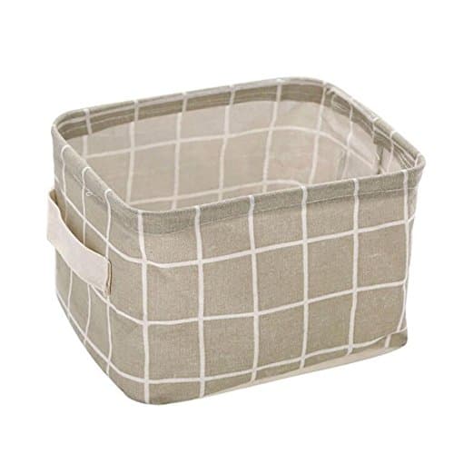 Clothes Storage Bag, Sonnena Foldable Storage Bin Closet Toy Box Container Organizer Fabric Basket Home Decor Clothes Bag (Basket, Gray)