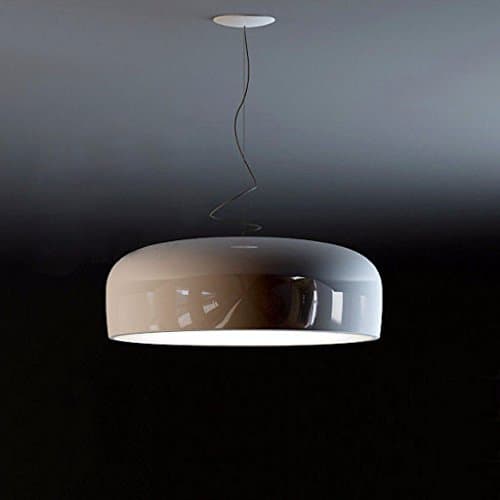 VanMe Simple Creative Wrought Iron Chandelier Semi Modern Black And White Circular Chandelier 35Cm,White