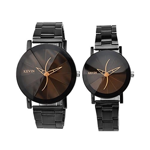 MODIWEN 2 Pieces Watch Hollow Hour Minute Hand Creative Line Time Mark Quartz Movement Bracelet Watch