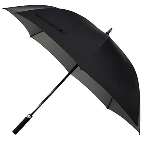 Rainlax Windproof Golf Umbrella 62 inch Oversize Canopy Automatic Open Large Outdoor Rain&amp;Wind Repellent Sun Protection Umbrellas (Black)