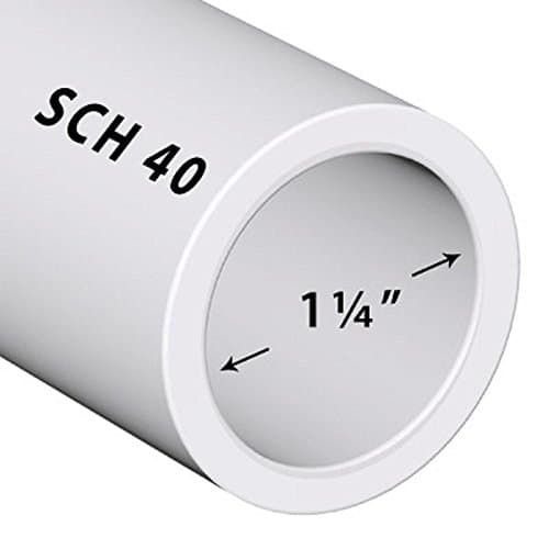 Premium Landscape Pool Spa PVC Pipe Sch 40 1 1/4 Inch (1.25) White / PVC / 4 FT