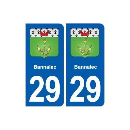 29 Bannalec Crest Sticker Plate Stickers City