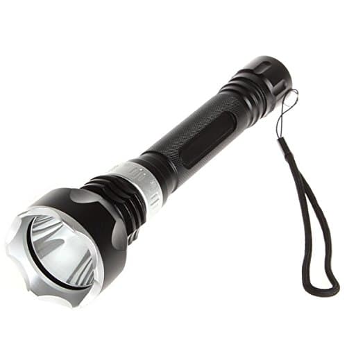 Underwater CREE XM-L T6 LED Diving Flashlight Super Bright Torch for Fishing Swimming Diving + 2* Rechargeable 18650 Battery + 1* Universal Li-ion Battery Charger