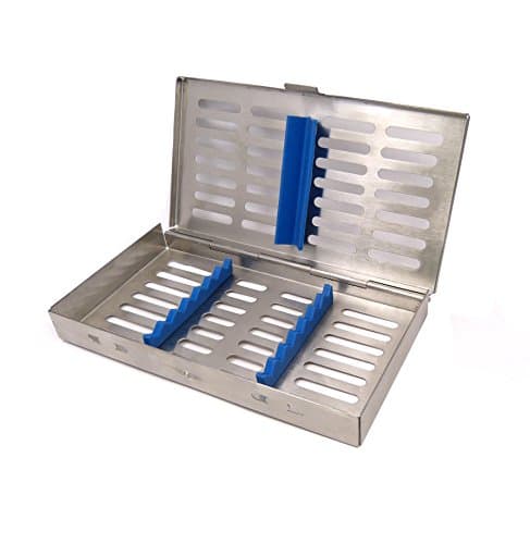 DACHS Dental instrument, tray container cassette for 7 instruments, 185 x 100 x 22 mm