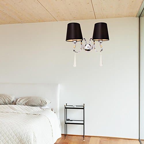 huajing® Wall Lamp Texil Simple and Elegant 2 Piece Wall Lamp For Bedroom Wall Light Modern Glass