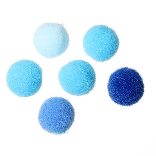 Sadingo Pom Pons, Bobble - 10 mm Assorted Colour (Pack of 20 Blue Tones