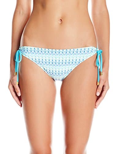 Helen Jon Women's Beachcomber Reversible Tunnel Hipster Bikini Bottom, Blue/Multi, Small