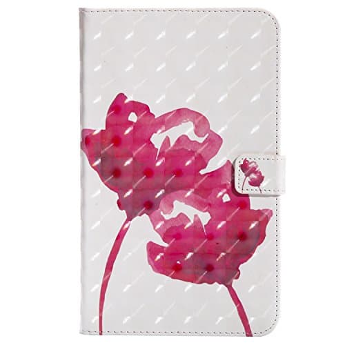 Samsung Galaxy Tab T385 Case , Multi-Function Screen Protector PU Leather , Ultra Slim Lightweight with Stand/Auto Sleep Wake-up Function Ciover Smart Case for Samsung Galaxy Tab T385 Case - safflower + 1X Dust plug &amp; Dustproof cloth