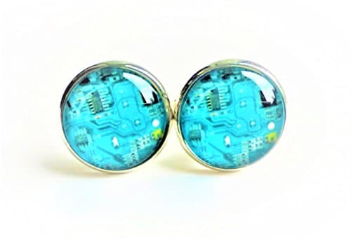 Programmer's circuit board cufflinks Geek Chic