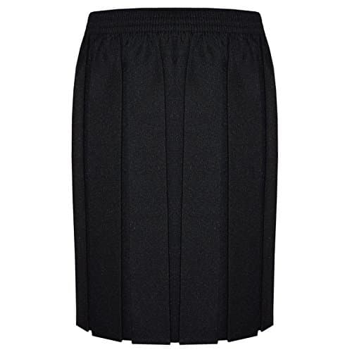 Box Pleated Elasticated School Girls Uniform Skirt