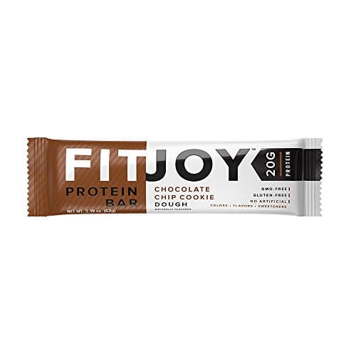 FitJoy Nutrition Protein Bar, Choc Chip Cookie Dough, Pack of 12