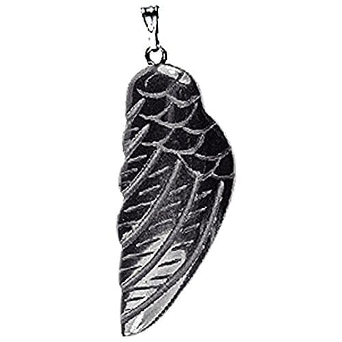 Angel Wing Pendant in Haematite