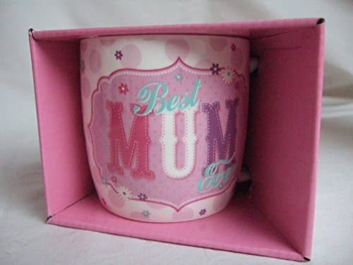 "Best Mum Ever" Pink Vintage Style Pattern Sentimental Mug