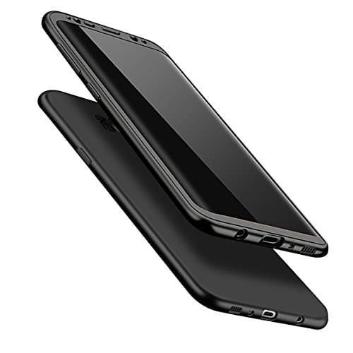 Samsung Galaxy S8 Plus Front and Back Case, Ontseev Drop Protection Ultra-Thin Soft TPU Case Anti-Scratches Flexible Rubber Bumper Cover for Samsung Galaxy S8 Plus - Black [Not Include Display Screen Protection]