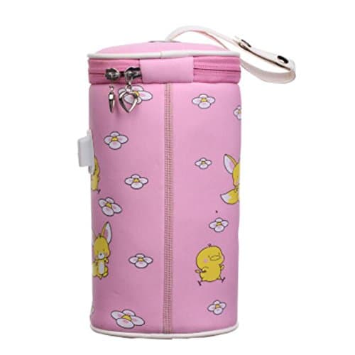 SHYI Baby Bottle Insulation Sets Portable USB Heating Warm Milk Used on the Car , Pink