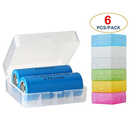 BENGIX Battery Storage Case Householder Battery Organizer Multi-color (26650 Battery (6pcs))