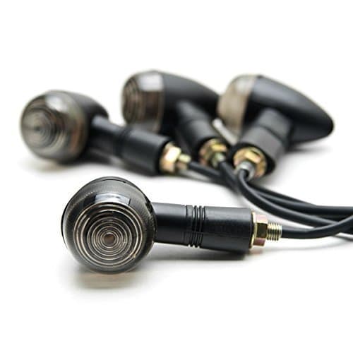 ShenLang Universal Motorcycle Turn Signal Indicators Chrome Bullet Front Rear For Yamaha Motorcycle Street Standard Custom Bike Cruiser Bobber Chopper (2 PCS)