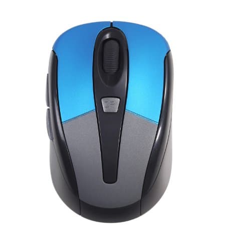 Kinobo -Wireless Mouse USB 2.0 2.4Ghz For Laptop/Desktop PC With Scroll Wheel And Nano Receiver [Blue/Grey]