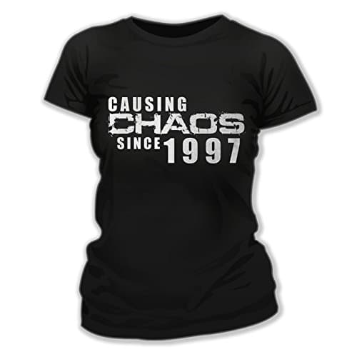 21st Birthday Gift Causing Chaos Since 1997 21st Birthday Gift - Womens & Mens Fit/Unisex T Shirts now available. Many colours