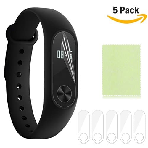 [5 Pack] Xiaomi Mi Band 2 Screen Protector, Yafine Ultra Slim HD Clear Screen Guard Front Phone film for Xiaomi Mi Band 2 Smart Wristband Bracelet