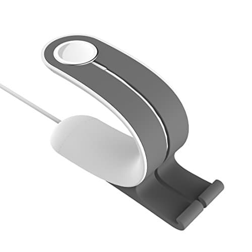 Apple Watch Stand, Mobius 2 in 1 Phone Desktop Tablet Stand &amp; iWatch Charging Dock for Apple iWatch, iPhone, iPad - Gray