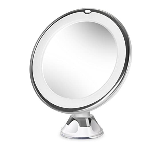 Beautural 10X Magnifying Lighted Vanity Makeup Mirror with Natural White LED, 360 Degree Swivel Rotation and Suction Cup,8 inches