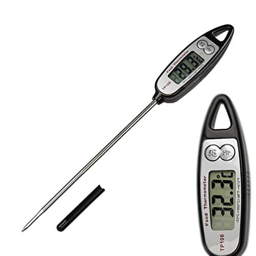 Yoofor Digital Food Thermometer, Instant Read with Extra Long Probe for BBQ, Meat, Candy, Milk and Bath Water