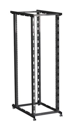 42U 482.6mm (19") Open Frame Rack Enclosure - 1000mm Depth - Black - Server Network Cabinet