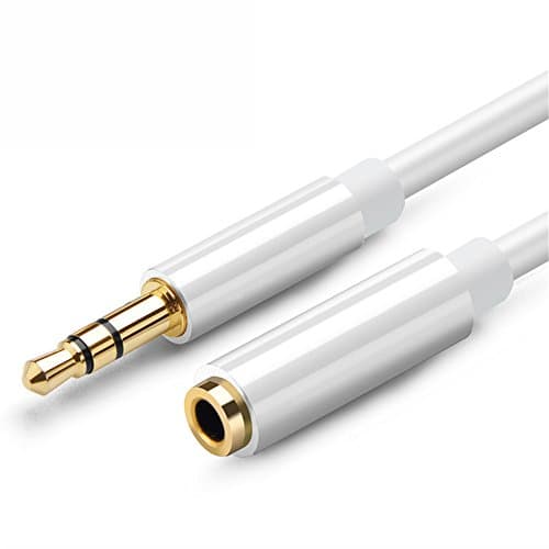 Data cable AV118 headphone audio extension cable 3.5mm male to female computer microphone microphone extension cable 3M, aluminum gray black, 1M