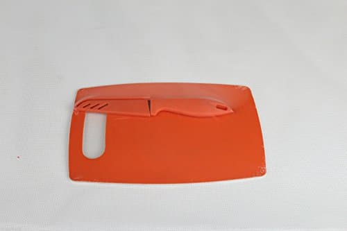 Plastic Chopping Boards &amp; Knife set - Orange