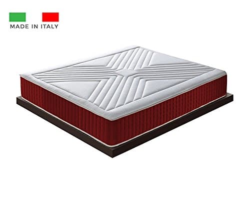 Memory Foam Mattress with 2" Memory foam MyMemory- model Courmayeur - 9.8" high (25cm) - Microfiber side band - Ergonomic, Hypoallergenic, Anti-mite, anti-mold- Vacuum rolled - FREE DELIVERY - 100% Made in Italy - EU Double - (140x200cm)