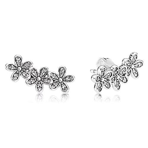 Stonebeads Dazzling Daisy Clusters Stud Earrings in 925 Sterling Silver
