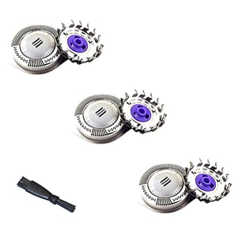 DoBaTo 3 x Dual Blade System Compatible Replacement Shaving Heads / Shaver Heads / Shaving Blades + 1 Cleaning Brush for Philips PT860 PT870 PT715 (3pcs)
