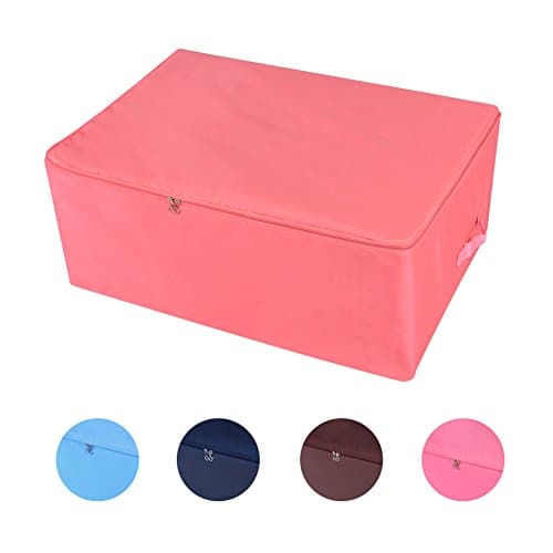 New Power Storage Bags With Zips,Extra Large For Clothes,Bedding,Duvets,Toys Underbed Containers-(105 L) Rose,XXL(27.5"x19.6"x11.8").