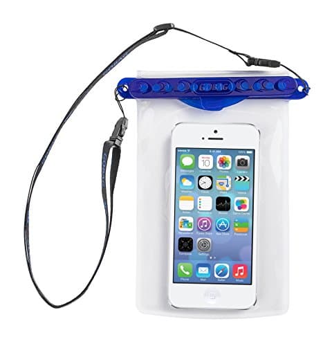 GoBag Dolphin Magnetic Self-Sealing Dry Bag, Blue, 4.4" Wide x 6.4" Tall