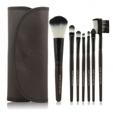 Mini Kit of 7 Make-Up Brushes with Pocket Coffee