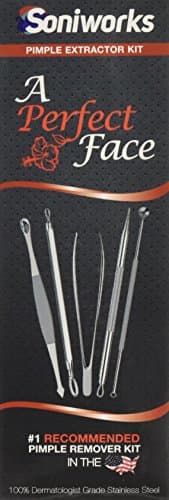 Blackhead and Pimple Remover Kit - Instructions Included - 5 Comedone Extractor Tools - Excellent for Acne Treatment, Pimple Popping, Blackhead Extraction, Zit Removing, Blemish Removal, Whitehead Popping, and Facial Blemishes