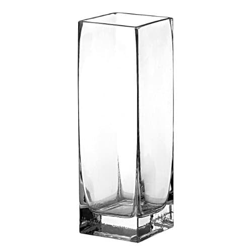 Syndicate Sales 3" x 3" x 8 1/2" Square Vase, Clear