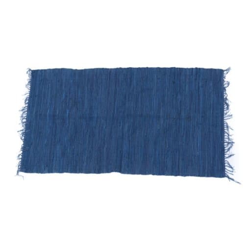 Ian Snow 60 x 90 cm Plain Rag Rug, Navy
