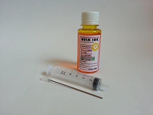 1 Bottle) Solvent-Based Yellow Dye Ink Cartridges PGI-525 CLI-526