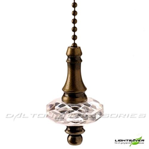 Dalton Electrical AccessoriesDecorative Antique Brass & Crystal Effect Bathroom Pull Chain/Pull Cord Replacement