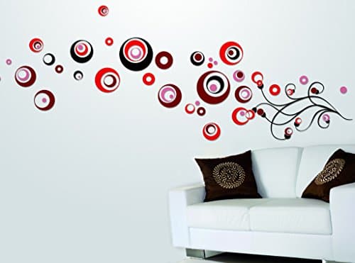 Wall Deco Stickers Home/Room Art Decals Circle Adhesive Decorative