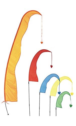 Lovina Bali Flag Garden Flag Complete Set with Pole – Wind Chime